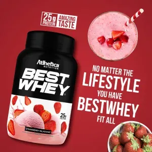 Best Whey Frutilla 900grs Atlhetica Nutrition